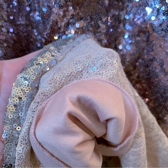 new Crystal Doll Ombré Sequined Mermaid Gown Formal Dress Light Pink Silver - Picture 11 of 16